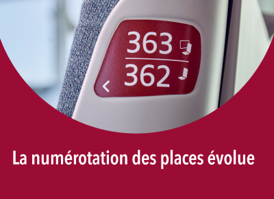 La numérotation des places évolue