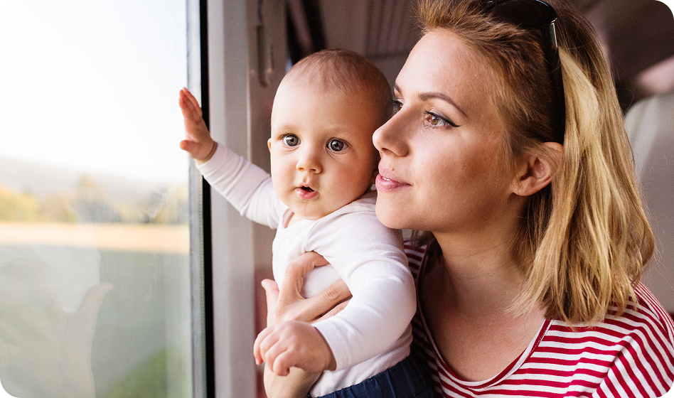 femme et bébé