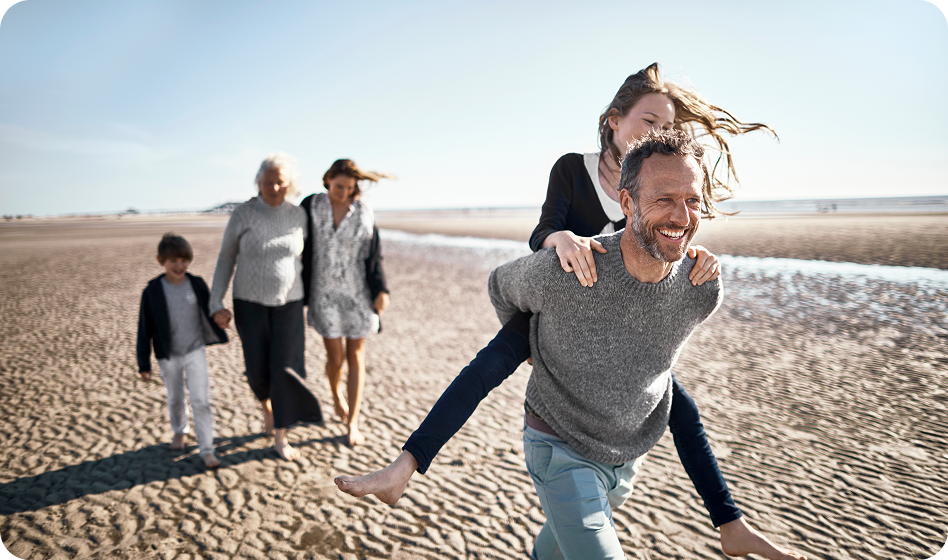 famille sur la plage