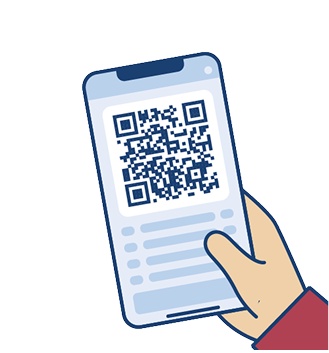 Illustration d'un téléphone avec QR code